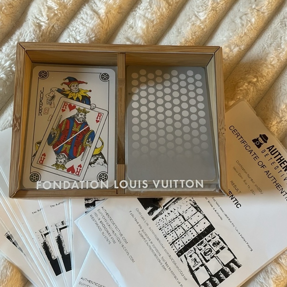 Authentic Louis Vuitton Foundation Playing Card